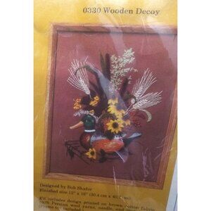 The Creative Circle Crewel Kit Wooden Decoy Mallard Duck Complete